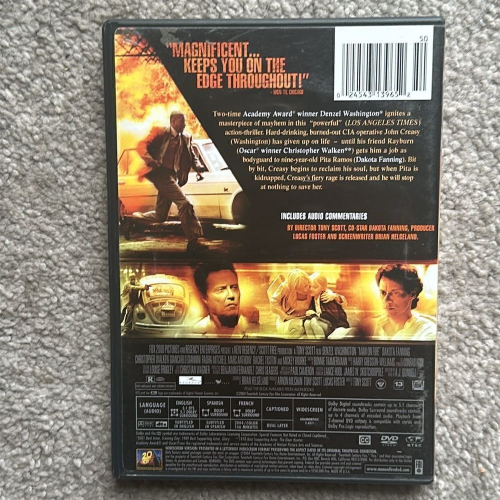 “Man on Fire” DVD! - Picture 2 of 5